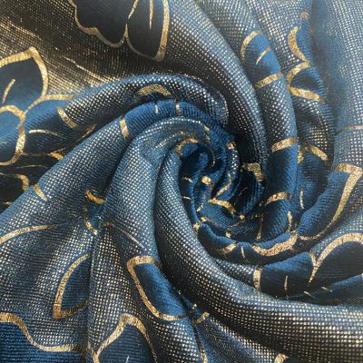 China Breathable Polyester Chameleon Fabric Flock Foil Print Fabric for sale