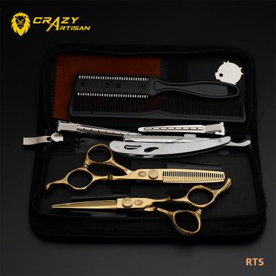 China Thinning Scissors Free 440C Stainless Steel 5 6 7 Inch Tesouras Baber Salon Tool Professional Hairdressing Set Black Shears Cutting Hair Scissors for sale