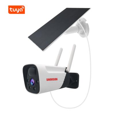 China 2MP Night Vision Outdoor Camera Wifi HD Two Way Audio Camera Solar Video Surveillance Tuya Solar for sale