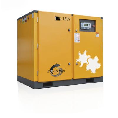 China 18.5kw lubricated fixed gear screw air compressor with high efficiency and low noise lubricated type for sale