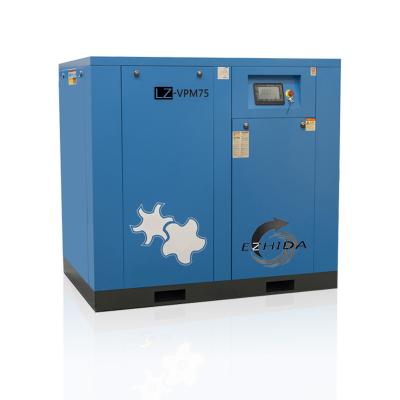 China Lubricated 75kw Industrial Screw Air Compressor High Frequency Efficiency for sale