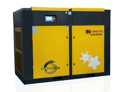 China Hot Sale 75kw Double-stage Lubricated Industrial Air Compressor for sale