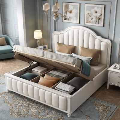 China Princess Bedroom Furniture Designer Comfort Bed Set Luxury Modern Wooden Fabric Bed Set Double Bed (Other) Wood Frame For Full Size for sale