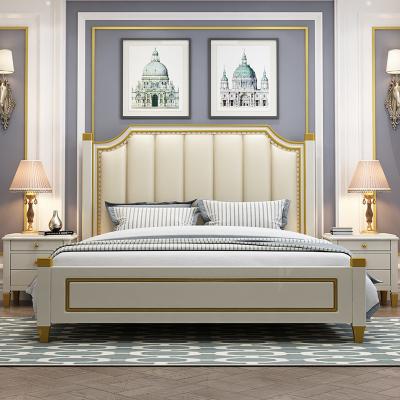 China Adjustable (Other) Hot-selling Nordic single master luxury double bed girl's leather bedroom furniture sets for sale