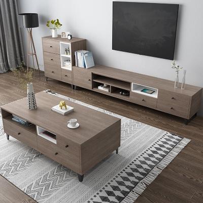 China (Other) 2020 Modern Melamine MDF Living Room Furniture Designs Adjustable TV Cabinet Stands for sale