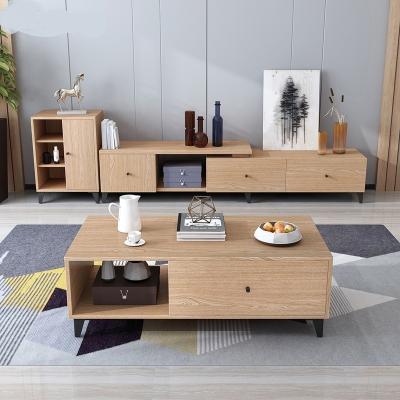 China Modern White Coffee Table Cabinet Turkey (The Other) Walnut Adjustable Designs TV Stand Furniture Luxury Living Room for sale