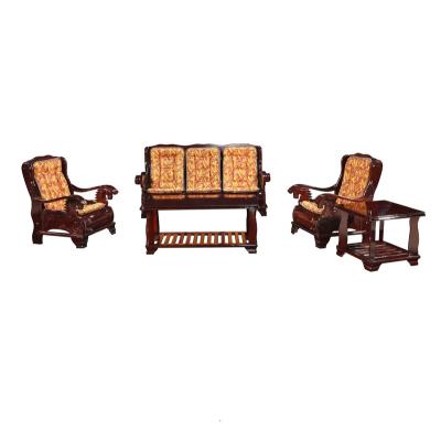 China Adjustable (Height) Upholstered Living Room 3 Seater Sofa Wholesale Cheap Set Furniture Wooden Sofa for sale