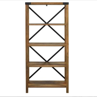 China (Other) Adjustable Urban Industrial Metal X Back 4 Shelf Storage Shelf Living Room, Bedroom, Kitchen, Hallway, Home Office Furniture for sale