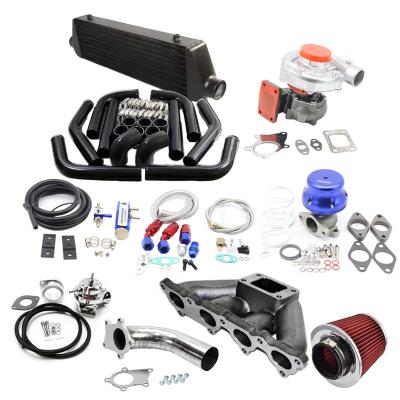 China Steel Black Complete Turbo Kit Accord SI Types For Honda K20Z K24 TSX for sale