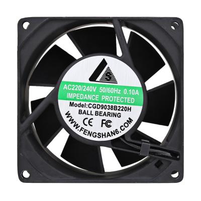 China Industrial Equipment Wholesale 9238 110v 220V Electric Aluminum Frame Axial Fan 92x92x38mm AC Fan for sale