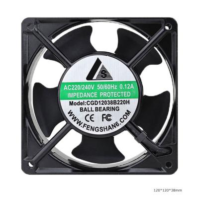 China Professional Industrial Equipment 110V 220V 12038 AC Cooling Fan Low Noise 120*120*38mm for sale