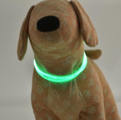 China Multicolor Viable Pet Collar LED Night Safety Adjustable Pet Collar Luminous Light Up Luminous Dog Collar Leash for sale