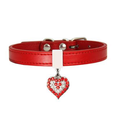 China New Viable INS Pet Collar Pu Love Collar Leash For Dog Pet Collars Luxury Supplies for sale