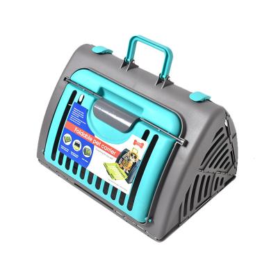 China Flight Viable Pet Crate Pet Cage Fly Carrier Backpack Plastic Hard Car Carry Bag Pet Supplies for sale