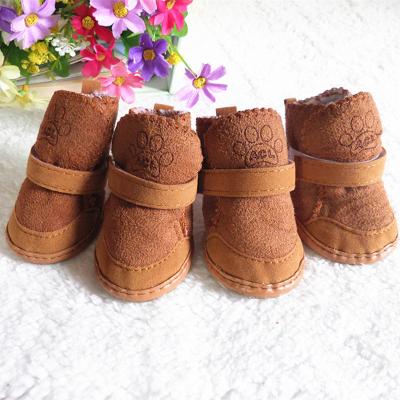 China 2018 Winter Viable Snow Cotton Blend Cotton Puppy Walking Boots Warm Cute Costume Up Dog Puppy Sneakers for sale