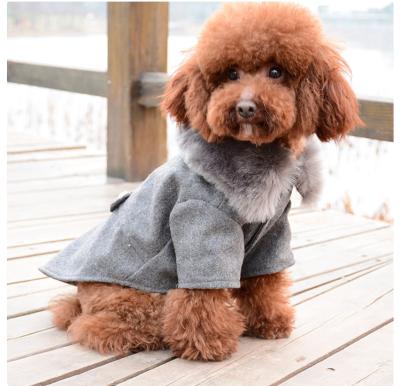 China 2021 New Pet Clothes Viable Wool Fur Coat With Western Style Dog Warm Coat For Autumn And Winter for sale