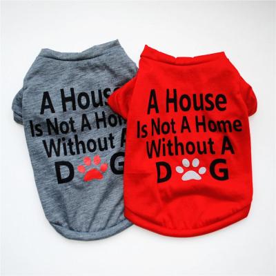 China Sustainable Summer Print Clothes For Dogs For Dogs Cats XS-L Fashion Small Pet Clothes For Dogs T-shirt for sale