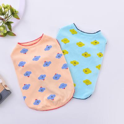 China Summer Viable Spring Cool Pet Clothes Invest Shirt Breathable Cloud Vest Dog Slim Soft Sleeveless Pet Supplies for sale