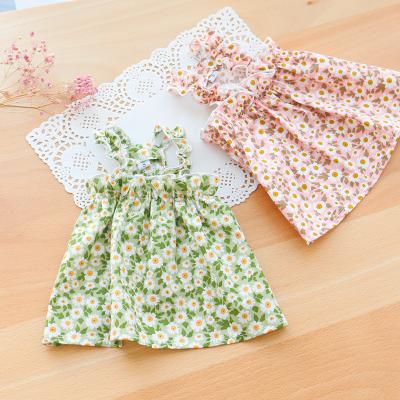 China Viable Cute Daisy Print Pet Vest Clothes Summer Keeping Dog Teddy Skirt Pet Summer Dresses Cool Supplies for sale