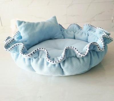 China Viable Cheap Price Hot Dog Bed Lotus Leaffor Shape With Pillow Pet Nest In Winter for sale