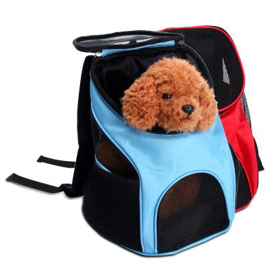 China Durable Portable Mesh Pet Bag Breathable Backpack Chest Travel Bag For Folding And Dog for sale