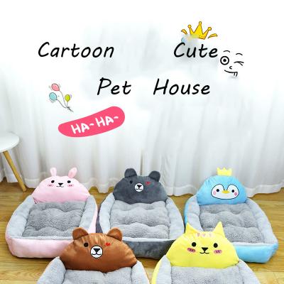 China Viable Pet Supplies Wholesale Cute Comfortable Luxury Cartoon Sofa PP Cotton Dog Bed, Pet Bed, House Pet For Dog for sale