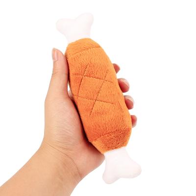 China Sustainable Velvet Warm Dog Cat Chicken Legs Plush Toys Interactive Sound Toys Pet Supplies Dog Toy Plush for sale