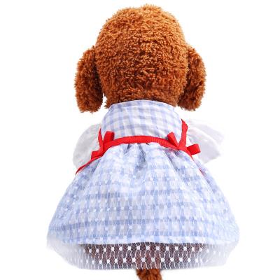 China Cute Viable Design Pet Soft Bow Dress Dog Girl Summer Skirt For Small Dogs Cats Puppy Clothes Clothing for sale