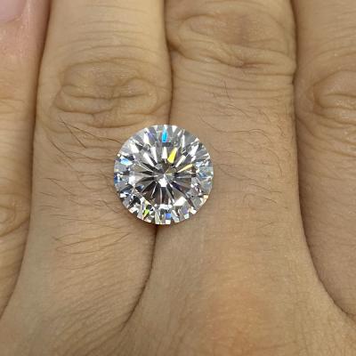 China High Quality Fire 4 Carat White Round Brilliant Cut Color Or Cut Moissanite 10mm VVS1 D Loose Synthetic Moissanite Diamonds for sale