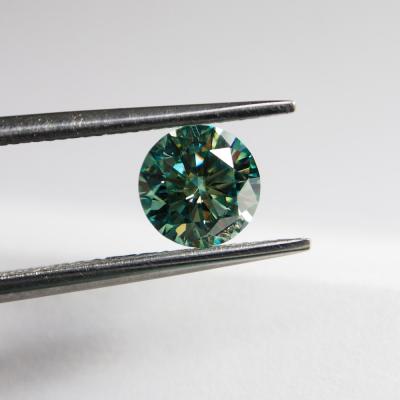 China Fire color play or wholesale price round cut 5mm shiny green moissanite stone for sale