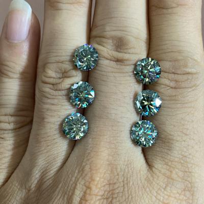 China Custom lab grown moissanite ring loose color or stone fire fashion women jewelry 1-5 carat size big stone jewelry for sale