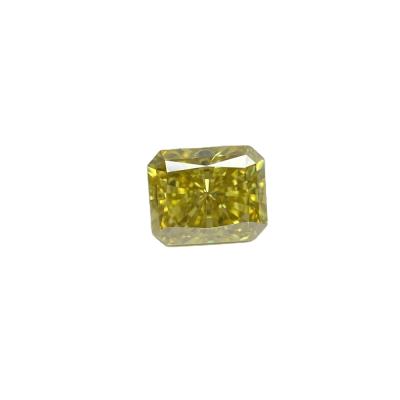 China Fancy bright yellow moissanite 4CT diamond 8x10mm moissanite HQ GMES play or color fire hot element cut use for jewelry for sale