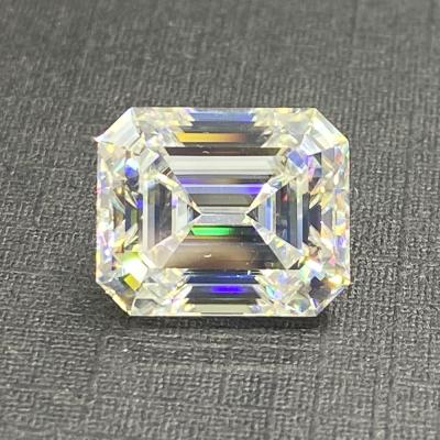 China Color Play or Fire D VVS Emerald Cut 6x8mm 2cts Lab Created Loose Diamond Moissanite for sale