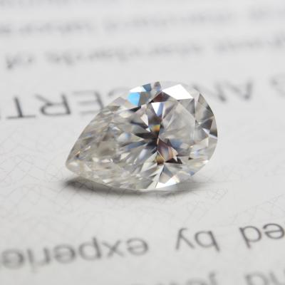 China Color Set Or Fire Pear Shaped White Moissanite / Synthetic Moissanite Loose Price for sale