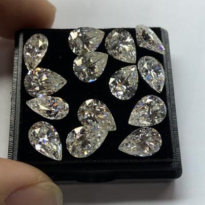 China Fire Color Play or Wholesale GRA Certificate D VVS Pear Cut 7x10mm 2 Carat Moissanite Loose Diamond Stone For Ring Making for sale