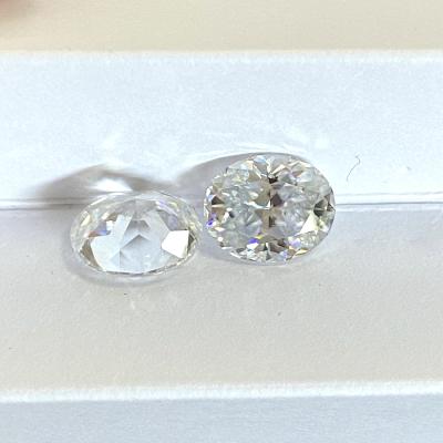 China Color play or fire hand make 5A quality oval shape 10x14mm 8 carat ice crush cut moissanite diamond price for sale