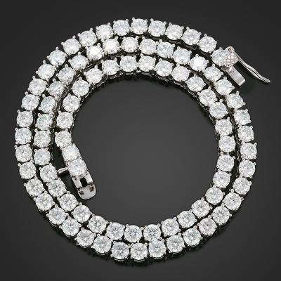 China Mens Classic Stone Tennis Tennis Chain Moissanite Hiphop HQ GEMS Jewelry Chain Necklaces for sale