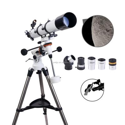 China F90080M TELESCOPE Astronomical Telescope 80900 with Phone Adapter View Equatorial Moon and Star for sale