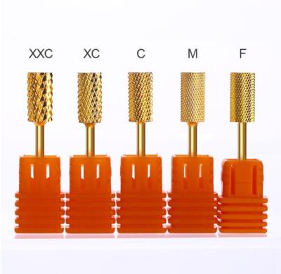 China New Arrival Durable Tungsten Carbide Gold Nail Drill Bit For Nail Drill Machine With 12 Sizes for sale