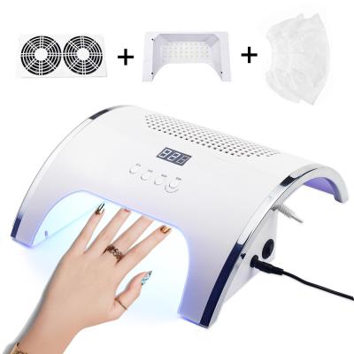 China 80W UV Led Nail Lamp With Nail Vacuum Cleaner Nail Polish Gel Dryer 299x288x95mm for sale