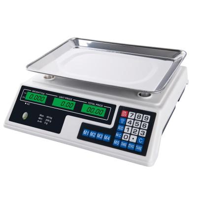 China ABS +stainess plastic iron pan Digital weighing scale 30kg/40kg counting electronic scale market scale for sale