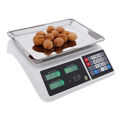 China Vegetable Weight Function 40/30kg Scale Weight Price Calculation Scale Supermarket Table Electronic Price Scale for sale