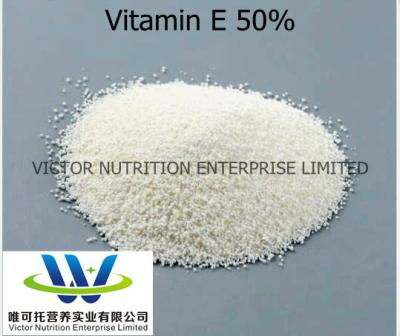 China Feed Grade 50% Vitamin E for Animals FAMI-QS Halal Certified and Normal Storage Approved for sale