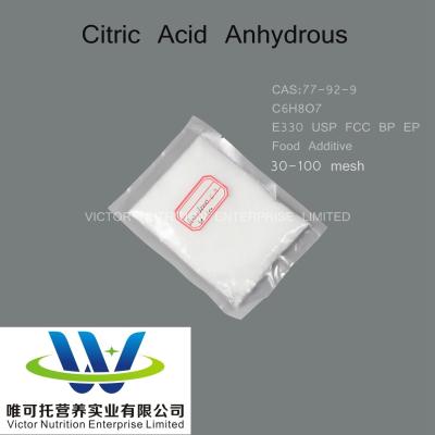 China Paper Packaging Material High Purity Anhydrous Citric Acid for Cosmetic Production for sale