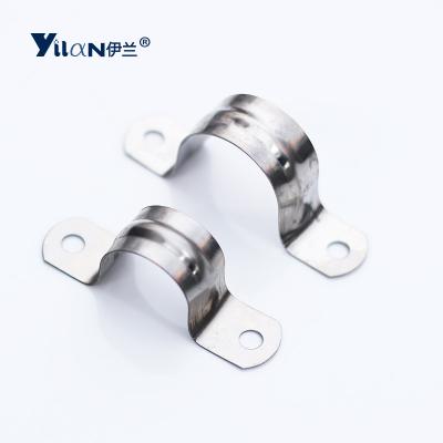 China Connection 201 Galvanized Stainless Steel Water Pipe Pipe Clip Fastener U Shape Saddle Clip for sale