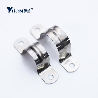 China Connection 201 Galvanized Stainless Steel Saddle Pipe Clamp Water Pipe Clamp Saddle U-shaped Pipe Clamp for sale