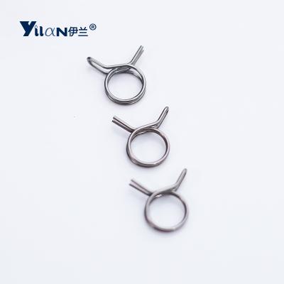 China Stainless Steel Pipe Connection Two Line Fixed Clamp Spring Type Snap Pipe Clamp for sale