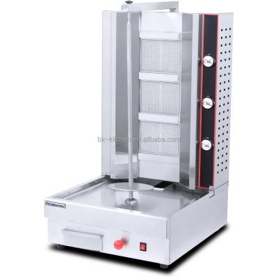 China Customize Stainless Steel Gas Shawarma Machine 2 Burners Equipment CE Certificate Shawarma for sale