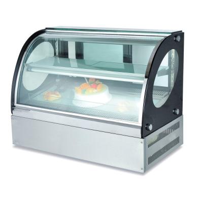 China Commercial Glass Display Cake Refrigerator Showcase , Glass Cake Showcase for sale