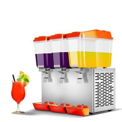 China Three Tank 16L Liquid Cooler Juice Dispenser Stirring Fruit Juice Dispenser for sale